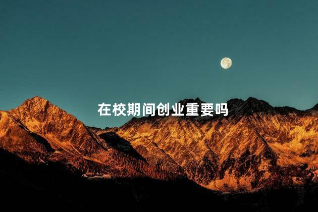 在校期间创业重要吗