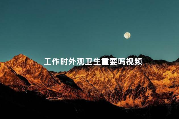工作时外观卫生重要吗视频