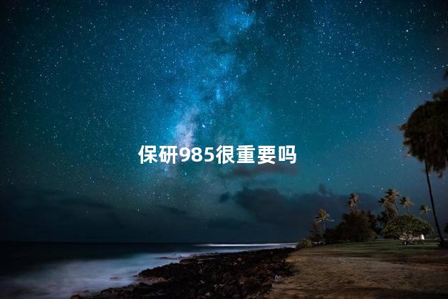 保研985很重要吗