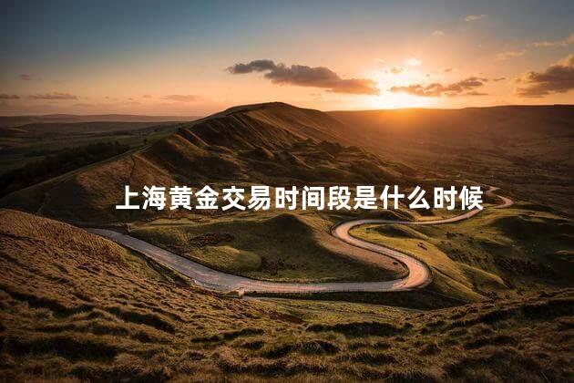 上海黄金交易时间段是什么时候