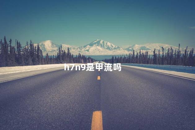 h7n9是甲流吗