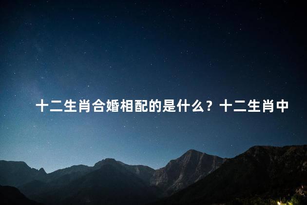 十二生肖合婚相配的是什么？十二生肖中哪些能够相互和谐合婚呢？