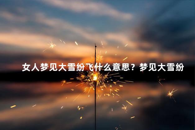 女人梦见大雪纷飞什么意思？梦见大雪纷飞，女性潜意识中的象征与暗示