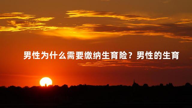男性为什么需要缴纳生育险？男性的生育险必要性