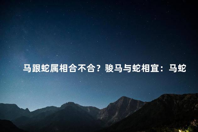 马跟蛇属相合不合？骏马与蛇相宜：马蛇属相有缘