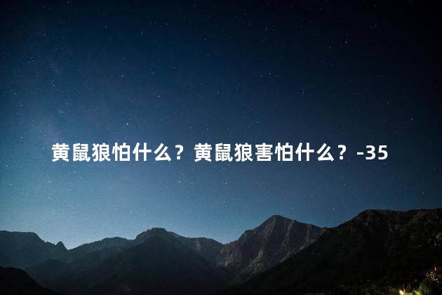 黄鼠狼怕什么？黄鼠狼害怕什么？-35字