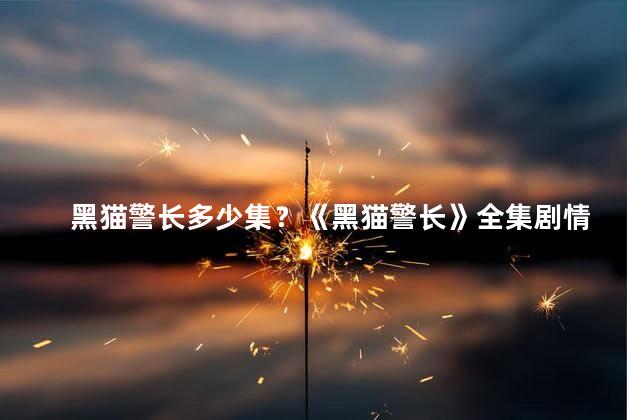 黑猫警长多少集？《黑猫警长》全集剧情梗概：揭秘神秘案件